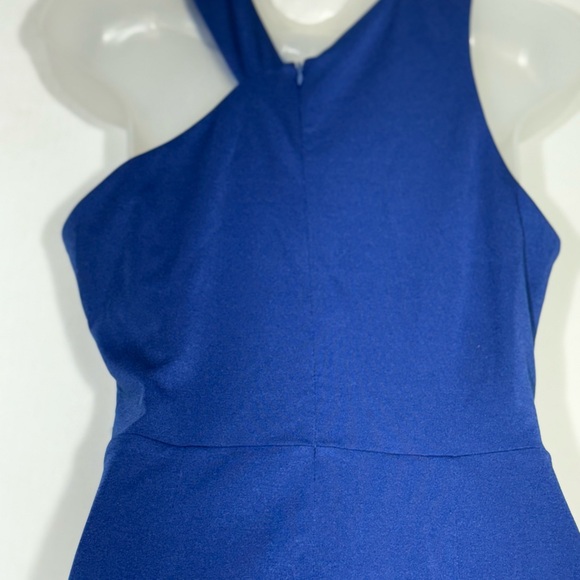 NWT Grace Karin Size M Colbolt Blue Linder Stretchy Midi Dress - Picture 3 of 15